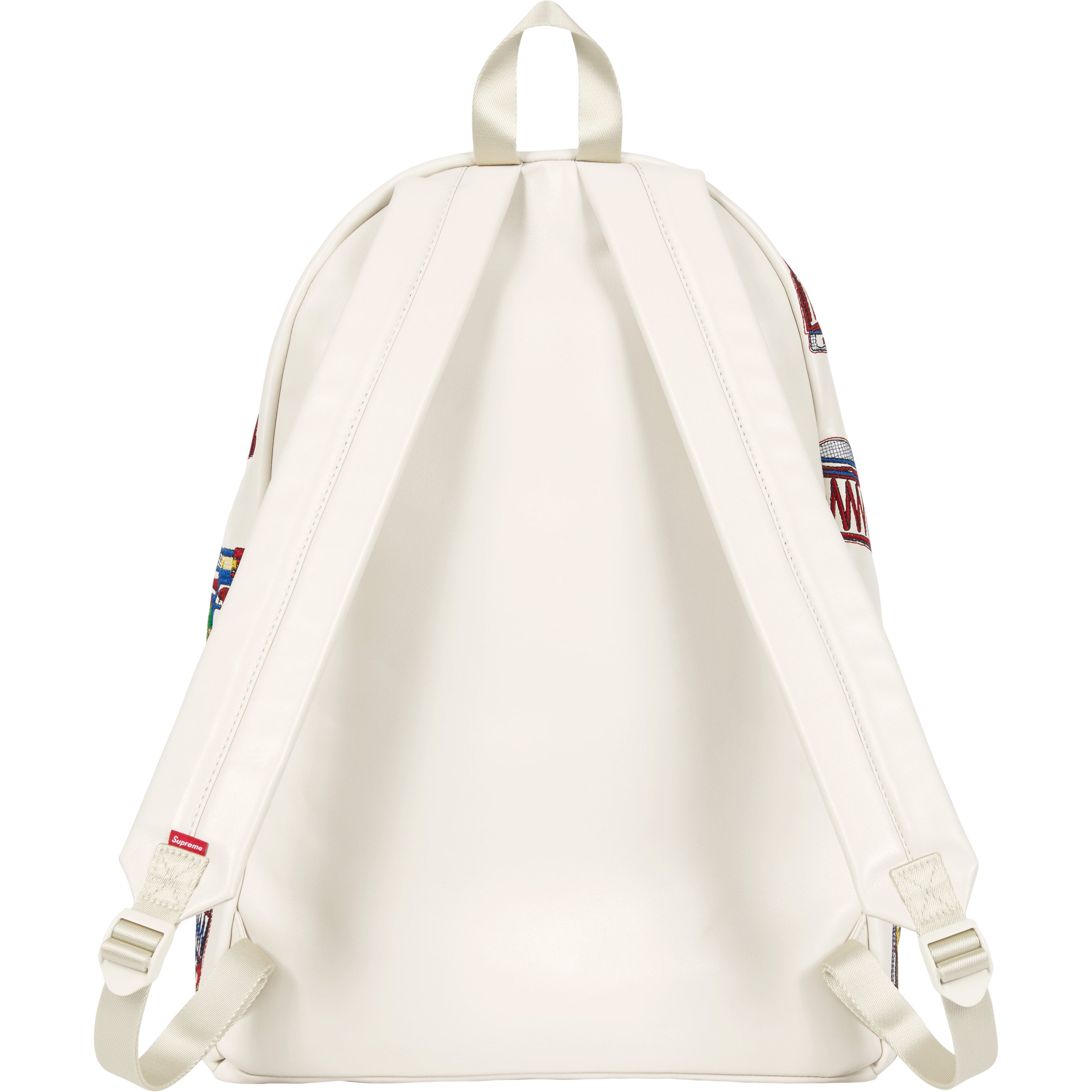 Guns Embroidered Leather Backpack view 11